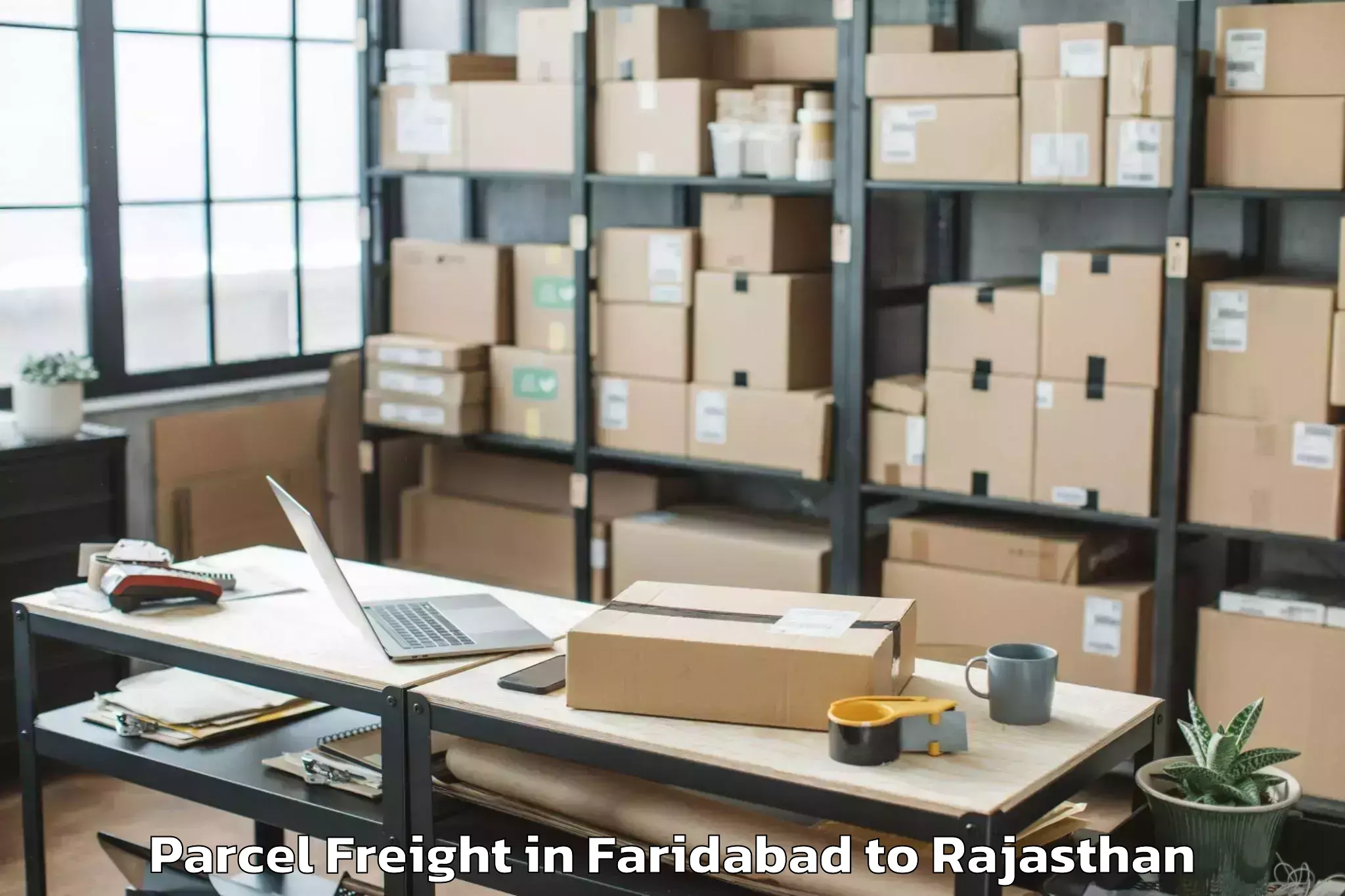 Top Faridabad to Civil Airport Raj Parcel Freight Available